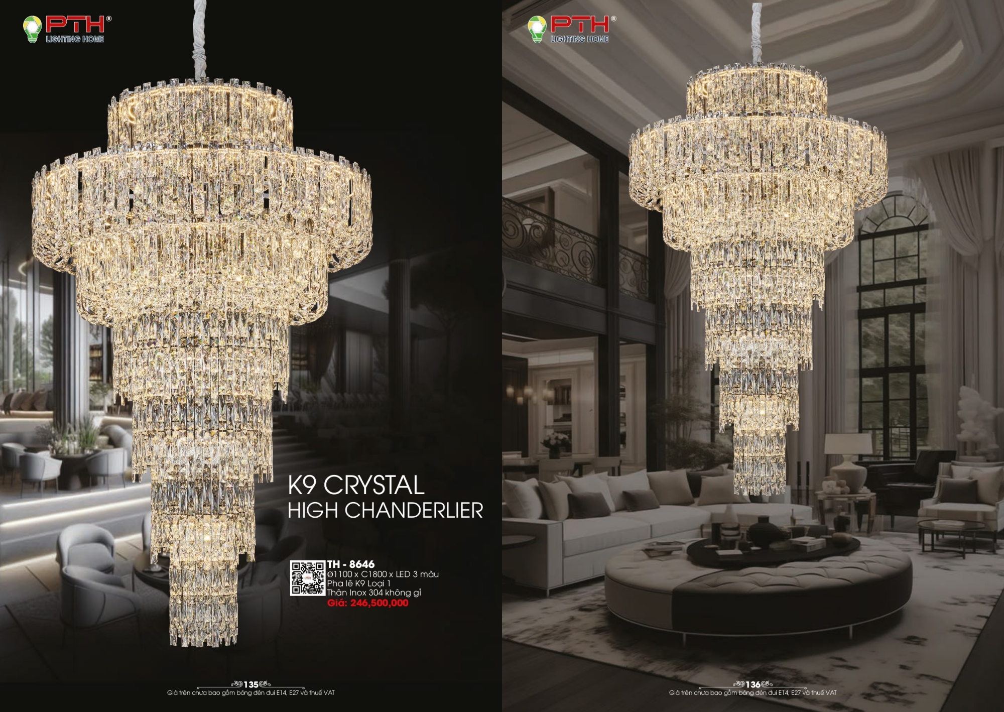 Bảng giá đèn trang trí PTH Lighting Home 2026